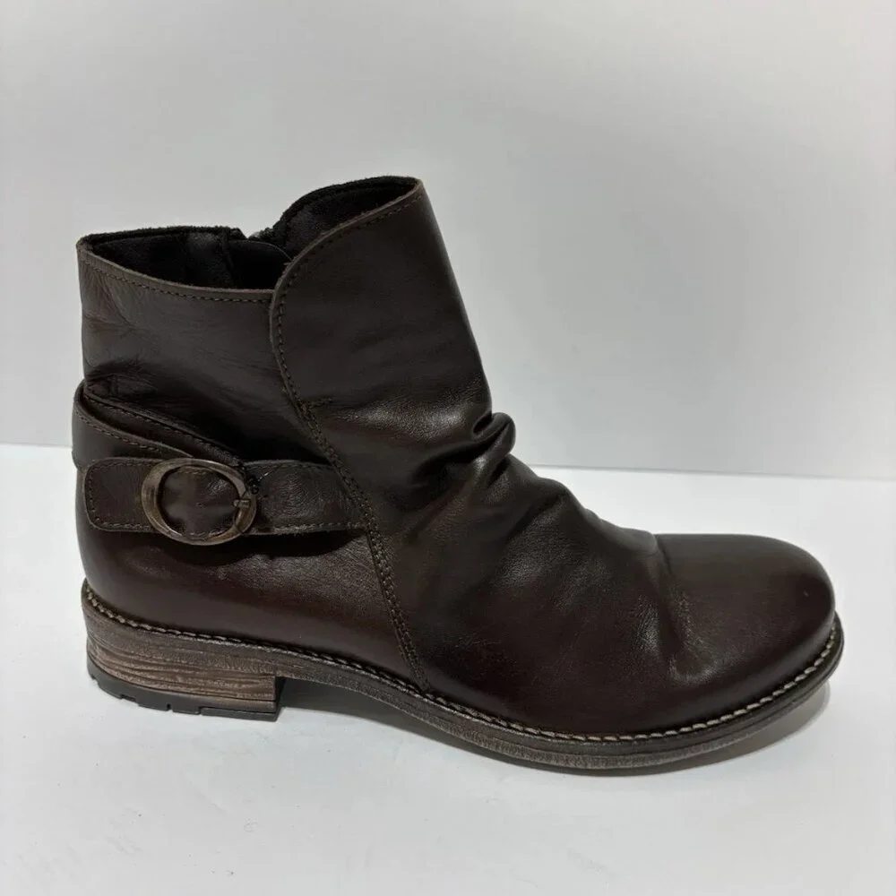 Avellini Women’s Brown Leather Boots, Size EUR 39, US 8 M - Picture 1 of 6